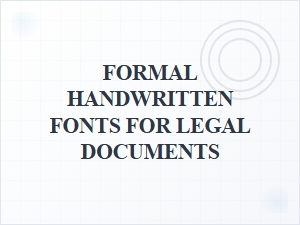 The Right Script for Formal Legal Correspondence
